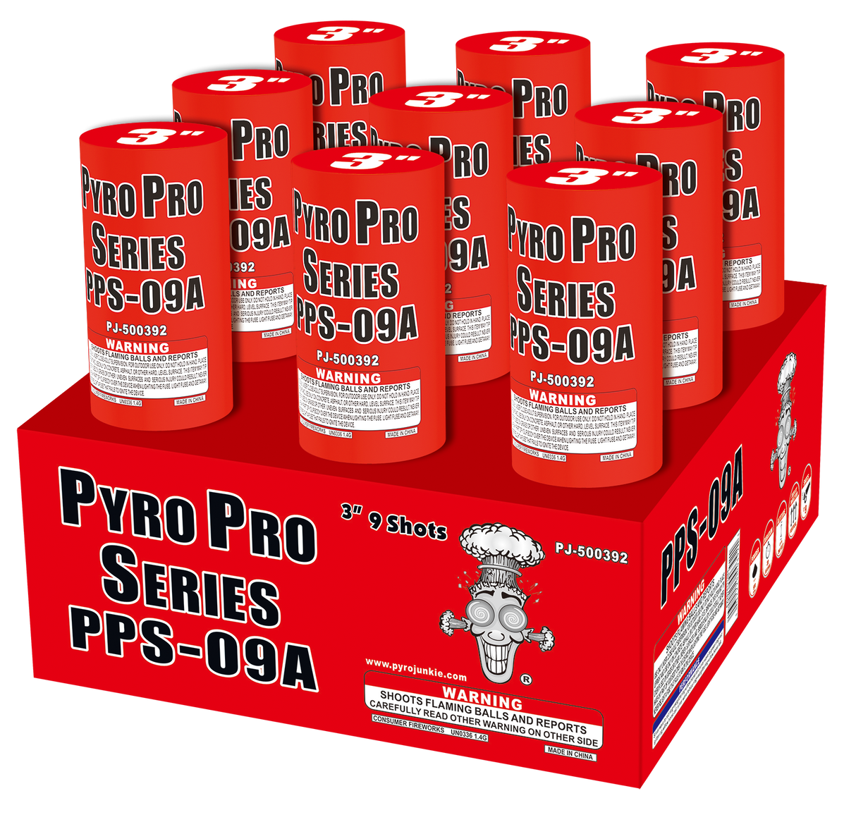 3" Pyro Pro Series - 9 Shots