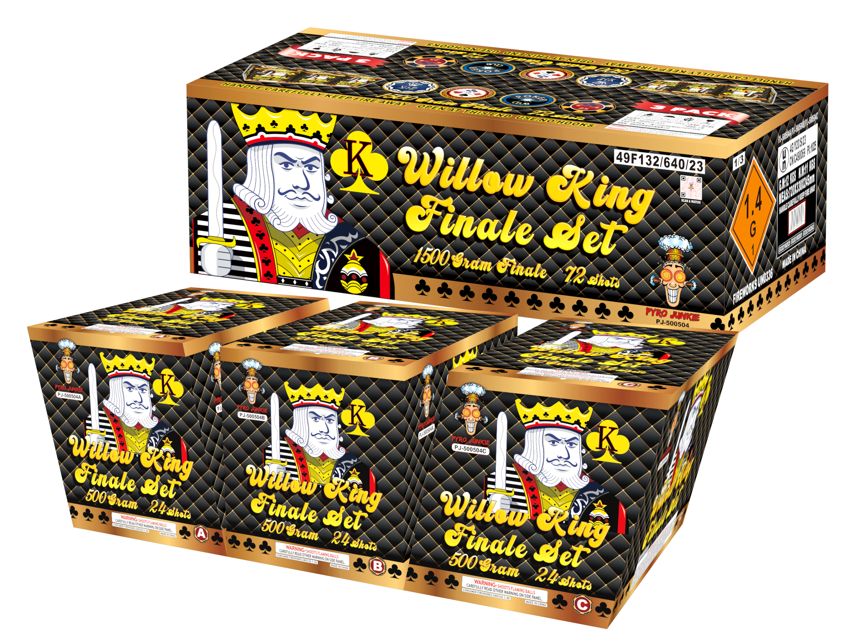 Willow King Finale Set 72 shots 1500 Grams – PJF Wholesale