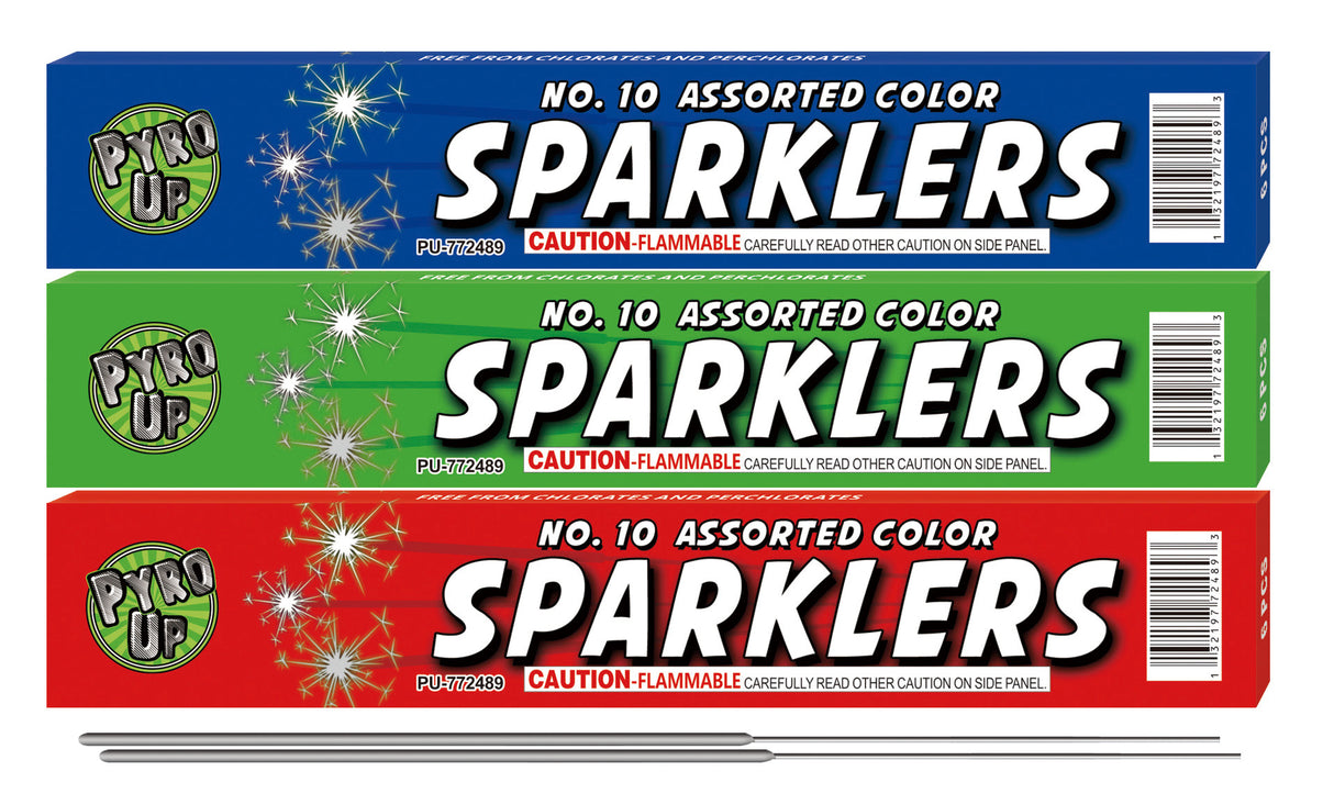 10" Color Sparklers (Metal)