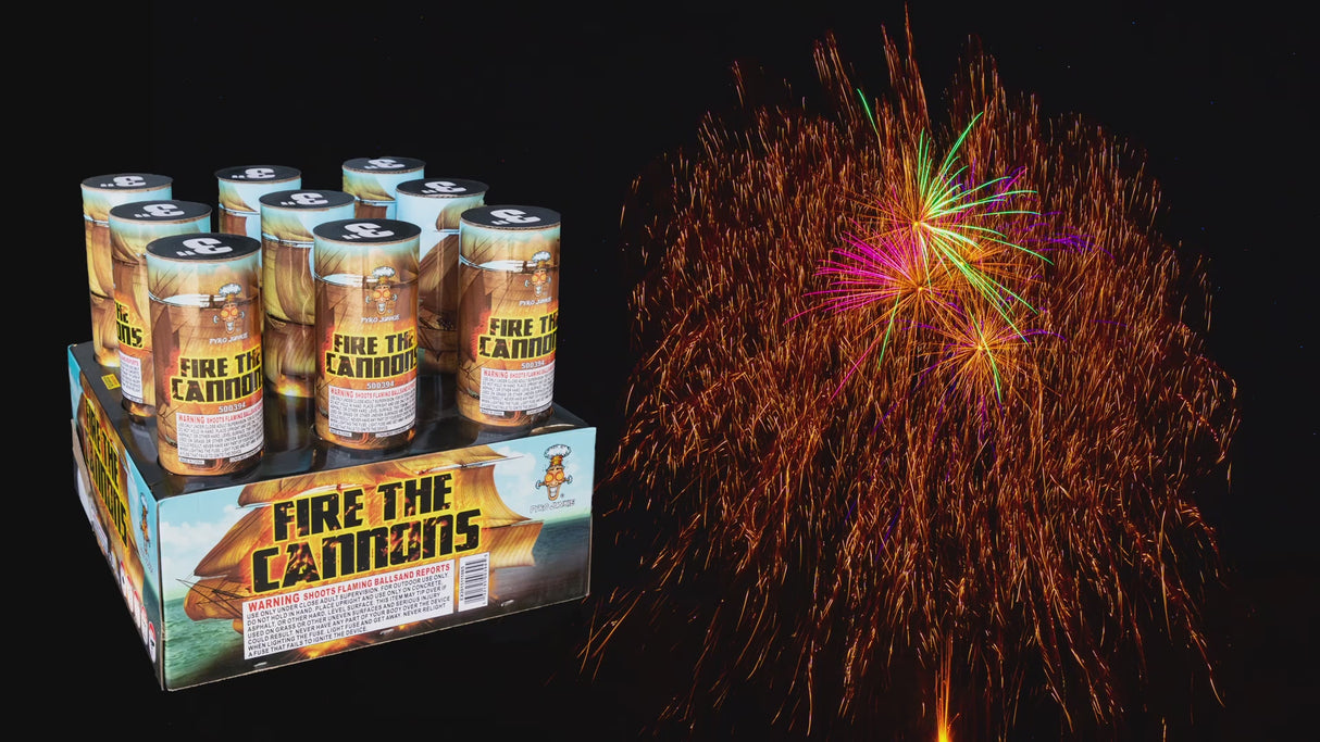 3" Fire the Cannons - 9 Shots